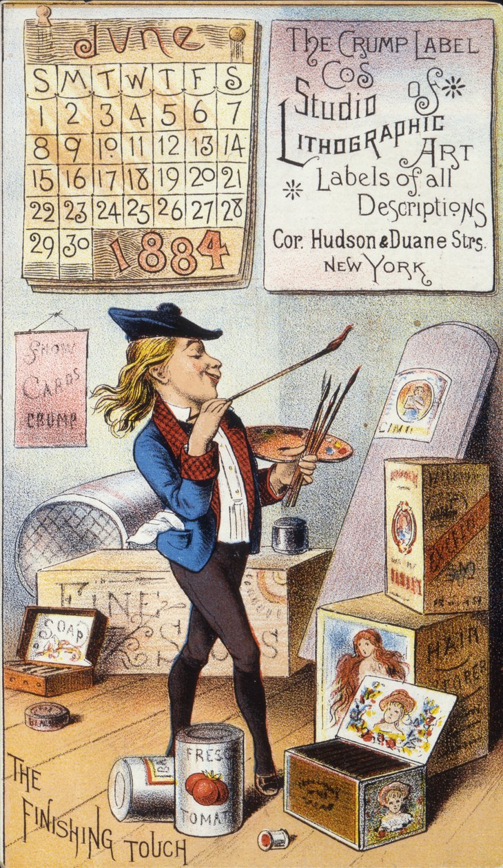 Crump Label Co.s Studio فن الطباعة الحجرية ، 1884 (لون ليثو [بطاقة تجارية]) بواسطة المدرسة الأمريكية