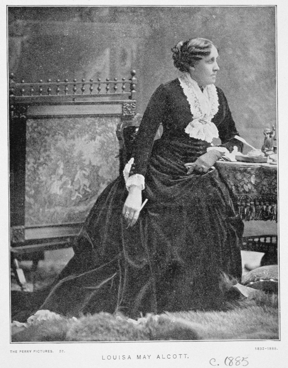 صورة لويزا ماي ألكوت (1832-1888) c.1885 بواسطة المدرسة الأمريكية