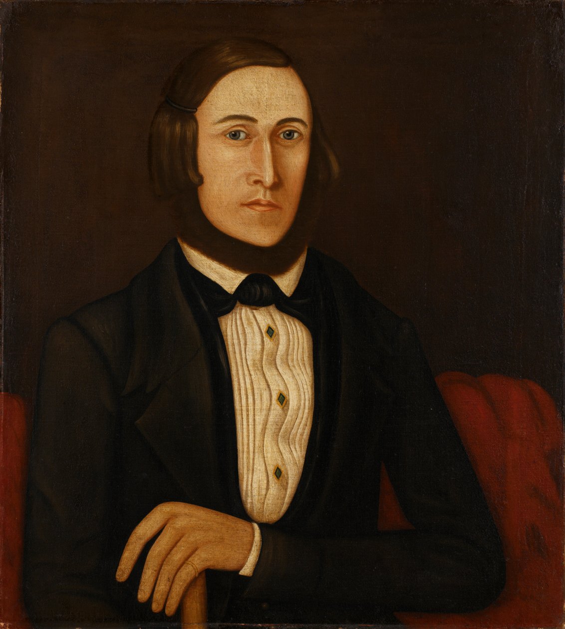 صورة لرجل ، c.1850 بواسطة المدرسة الأمريكية
