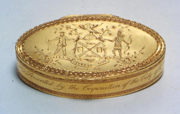 مربع عرض ، من مدينة نيويورك ، c.1779 (ذهبي) بواسطة المدرسة الأمريكية