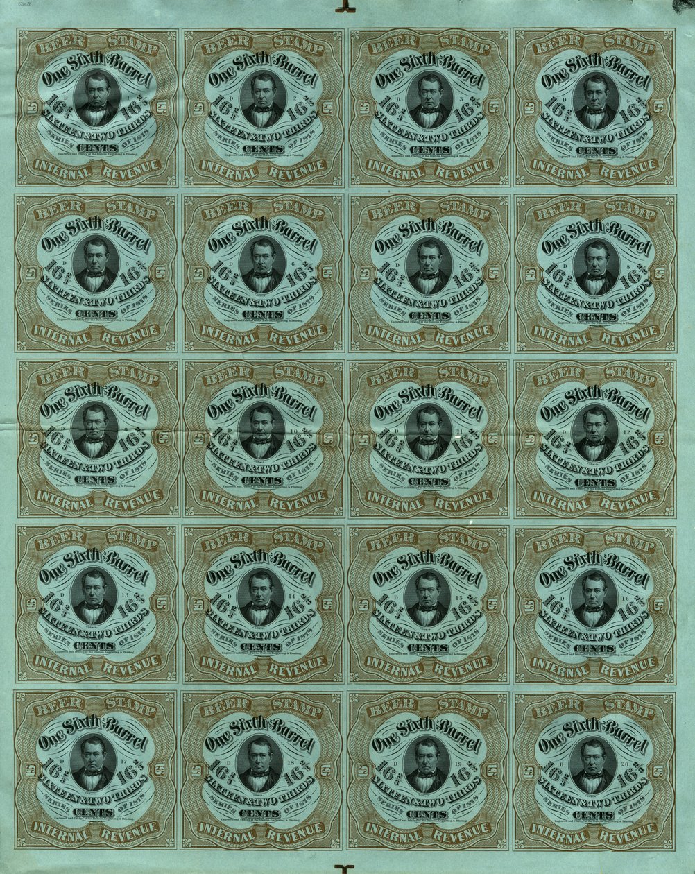 طوابع ضريبية 1878 بواسطة المدرسة الأمريكية