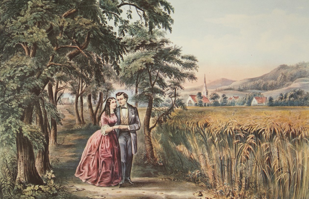 فور سيزونز أوف لايف - يوث ، موسم الحب ، حانة. 1868 ، كورير وإيفز بواسطة المدرسة الأمريكية