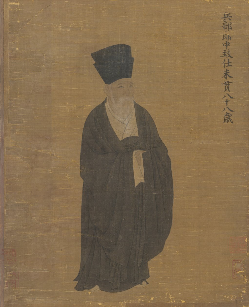 بورتريه تشو جوان ، c.1050 (حبر ولون على الحرير) بواسطة المدرسة الصينية