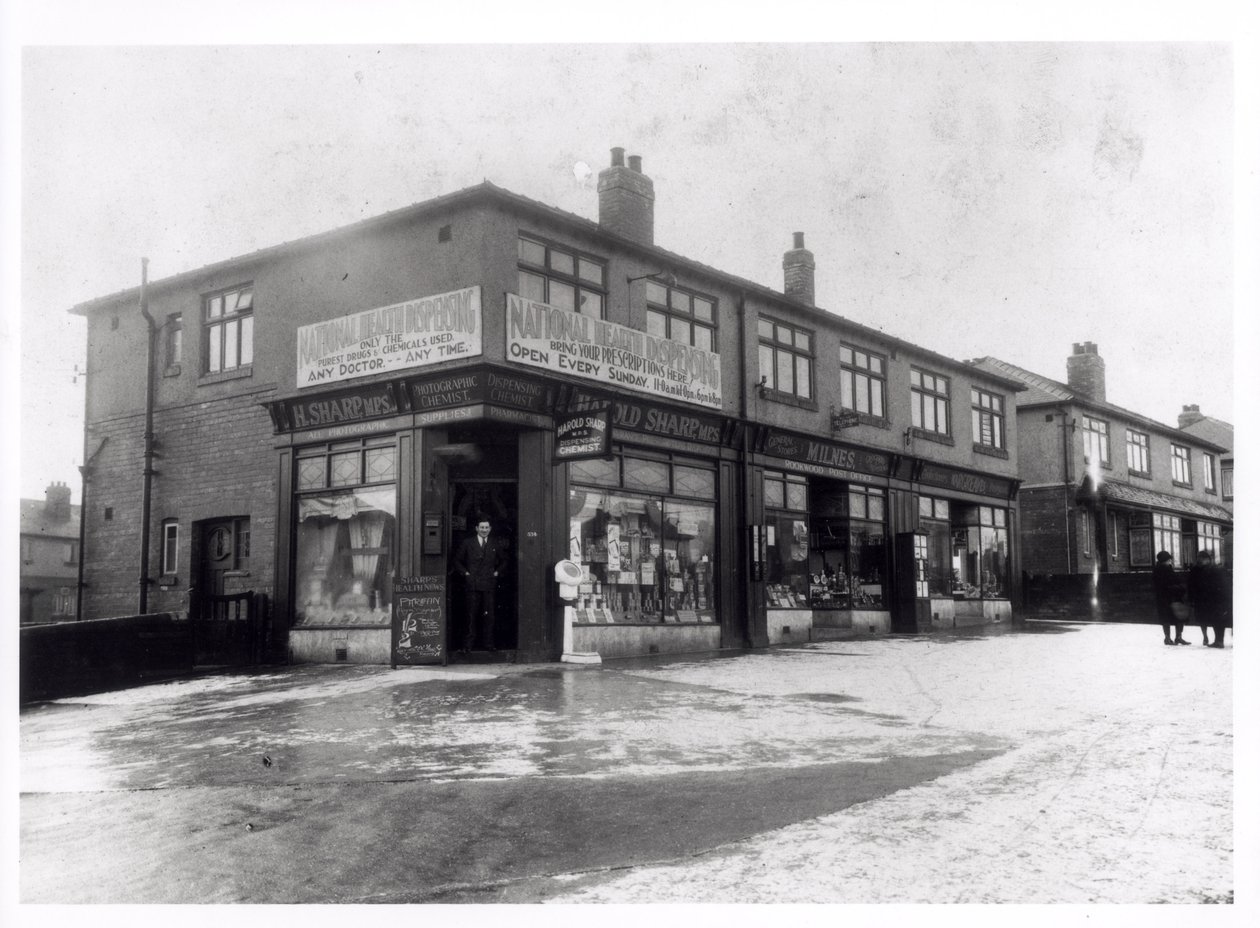 كيميائي صرف صحي هارولد شارب ، Rookwood Parade ، طريق يورك ، ليدز ، 1936 بواسطة مصور انجليزى