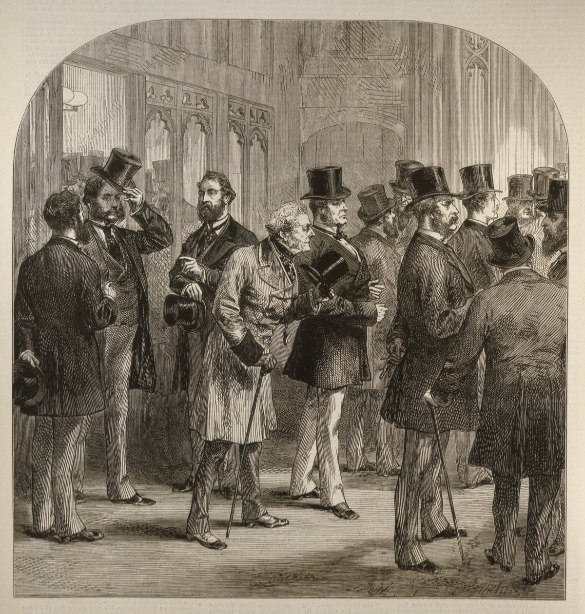قسم في مجلس العموم: أعضاء يجتازون الرواة ، من أخبار لندن المصورة ، 18 فبراير 1882 بواسطة مدرسة اللغة الإنجليزية