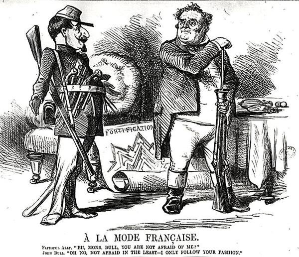 A La Mode Française ، من Punch ، أو London Charivari ، 4 أغسطس 1860 بواسطة مدرسة اللغة الإنجليزية
