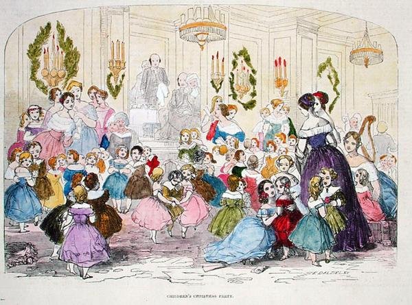 حفلة عيد الميلاد للأطفال ، نقشها إدوارد دالزيل (1849-1888) من أخبار لندن المصورة ، 1847 بواسطة مدرسة اللغة الإنجليزية