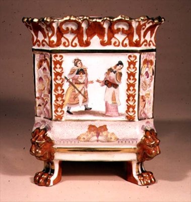 jardiniere على الطريقة الصينية ، صممه John Davenport ، c.1820 (سيراميك) بواسطة مدرسة اللغة الإنجليزية