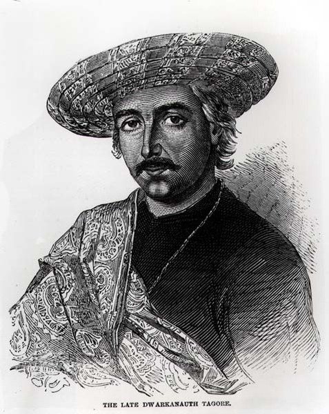 Dwarkanath طاغور (1794-1846) بواسطة مدرسة اللغة الإنجليزية