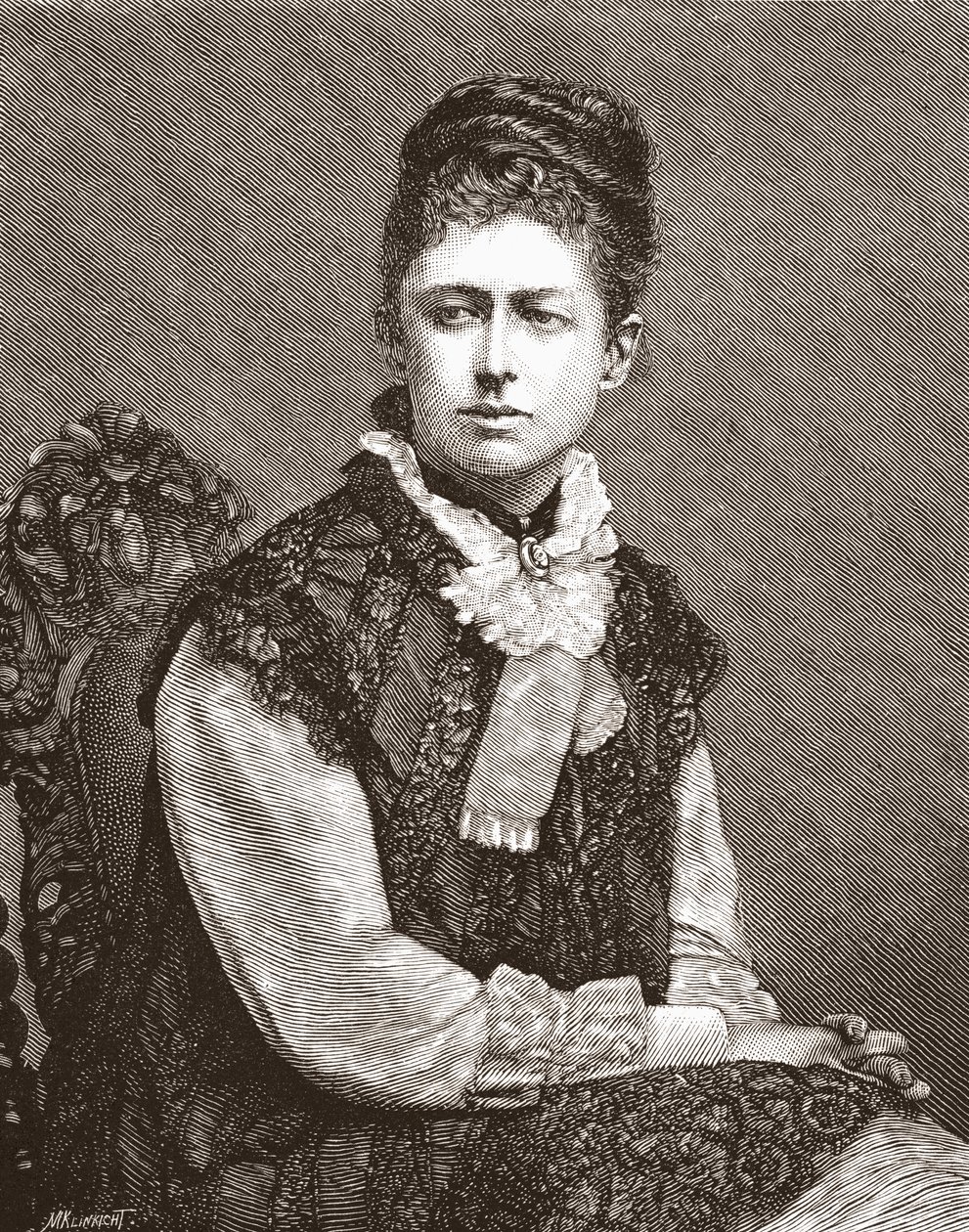 إليزابيث سوثردن طومسون ، من مجلة الفن ، نشرت عام 1878 بواسطة مدرسة اللغة الإنجليزية