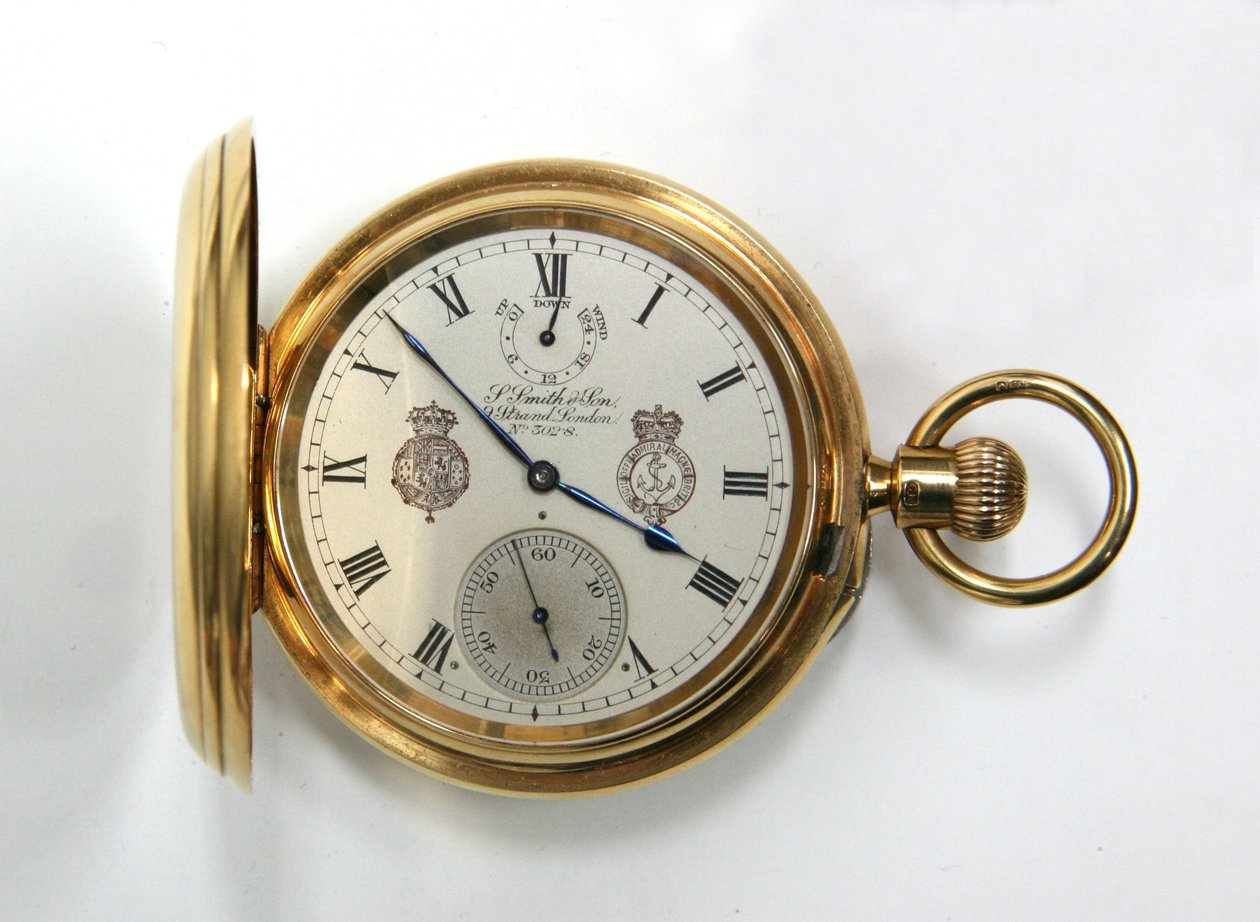 ساعة الجيب ، وقعت S.Smith & Son ، 1907 (انظر أيضًا 323292) بواسطة مدرسة اللغة الإنجليزية
