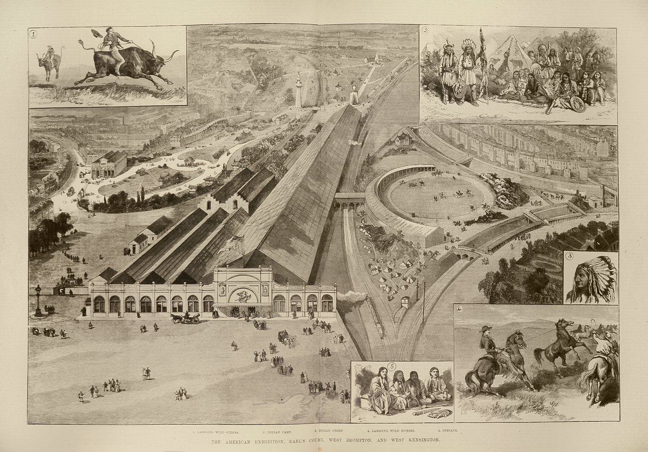 المعرض الأمريكي ، Earls Court ، West Brompton and West Kensington ، من The Illustrated London News ، 16 أبريل 1887 بواسطة مدرسة اللغة الإنجليزية