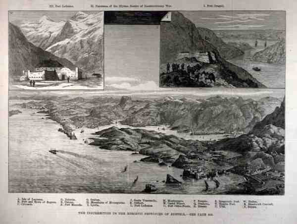 التمرد في المقاطعات الأدرياتيكية في النمسا ، من The London Illustrated London News ، 1 أبريل 1882 بواسطة مدرسة اللغة الإنجليزية