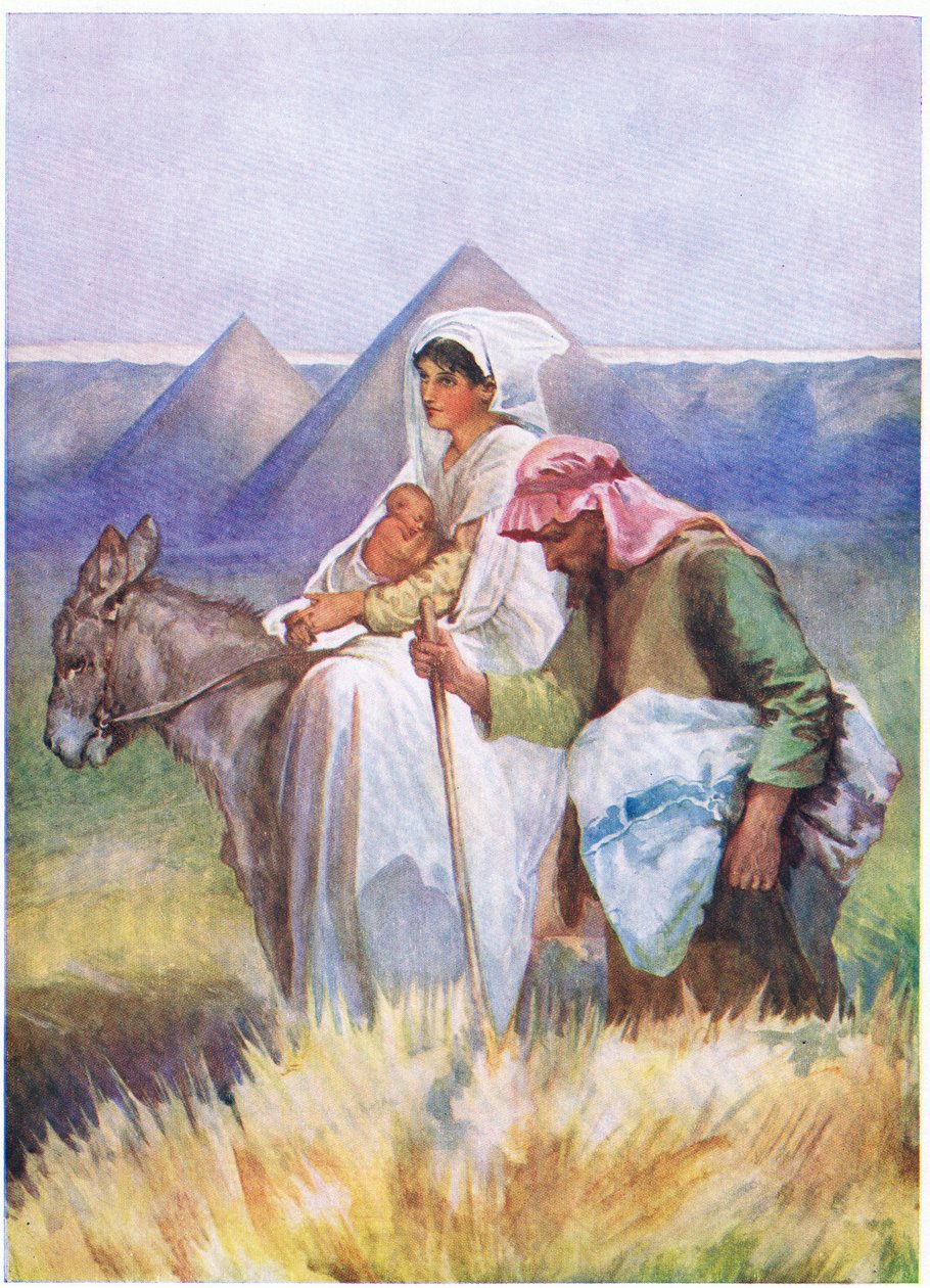 الرحلة إلى مصر ، من كتاب مصور الكتاب المقدس الذي نشره توماس نيلسون ، ج 1950 بواسطة مدرسة اللغة الإنجليزية