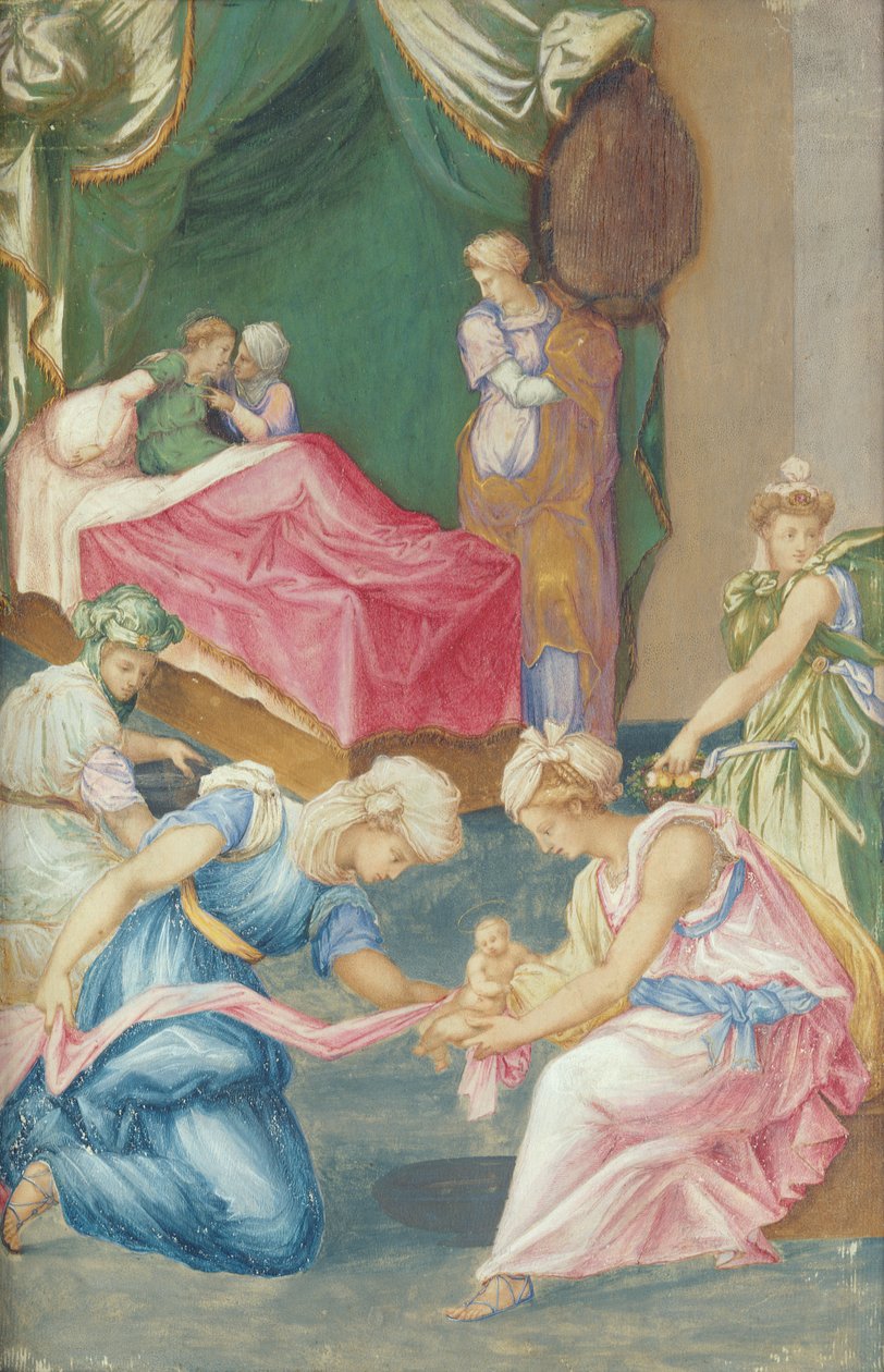 ميلاد العذراء ، 1625-1650 بواسطة مدرسة فونتينبلو
