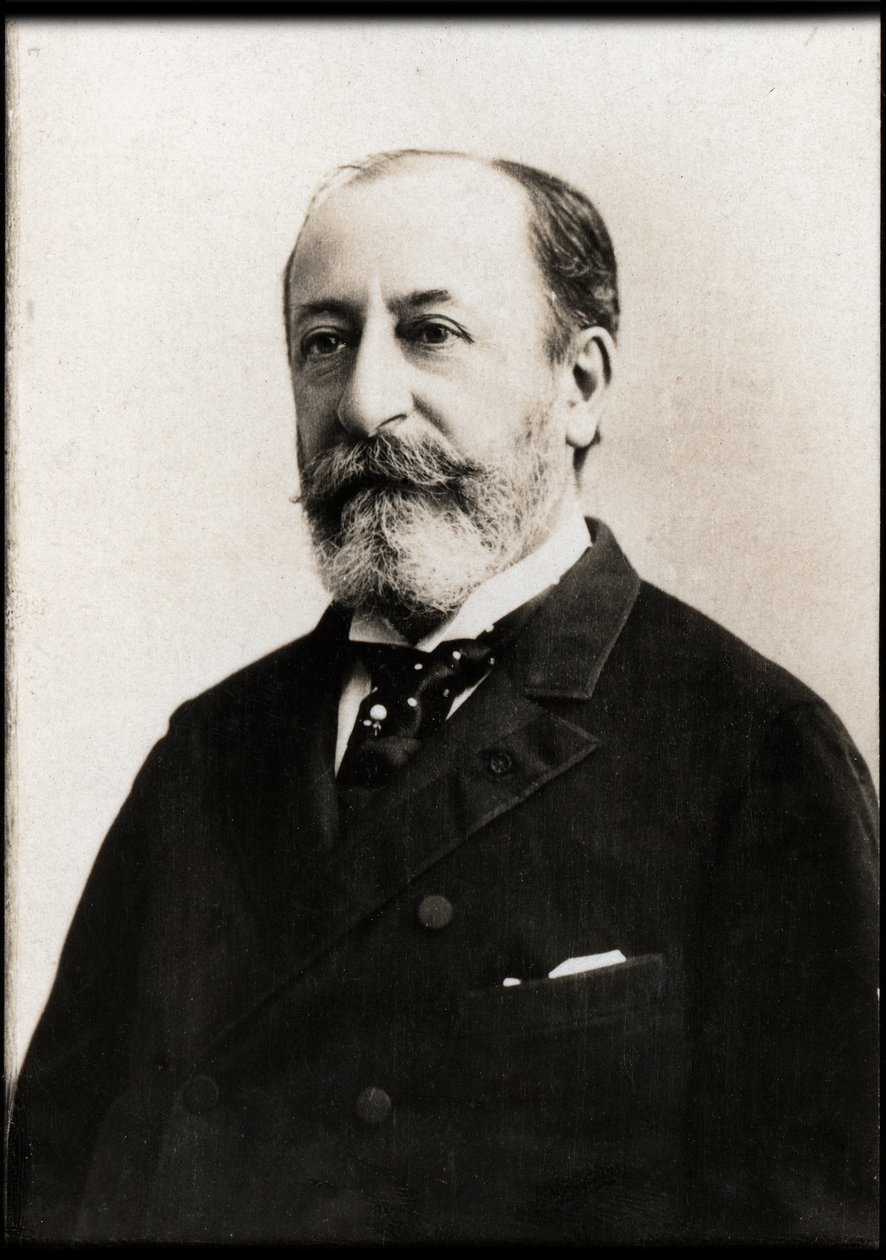 صورة لكاميل سانت ساينس (1835-1921) ، مؤلف موسيقي فرنسي ، وعازف ، وموصل ، وعازف بيانو. بواسطة مصور فرنسي