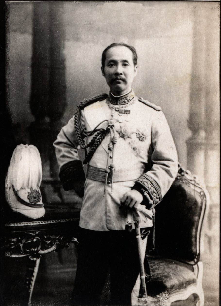صورة لشولالونغكورن (راما الخامس) (1853-1910) ، ملك سيام (تايلاند). بواسطة مصور فرنسي