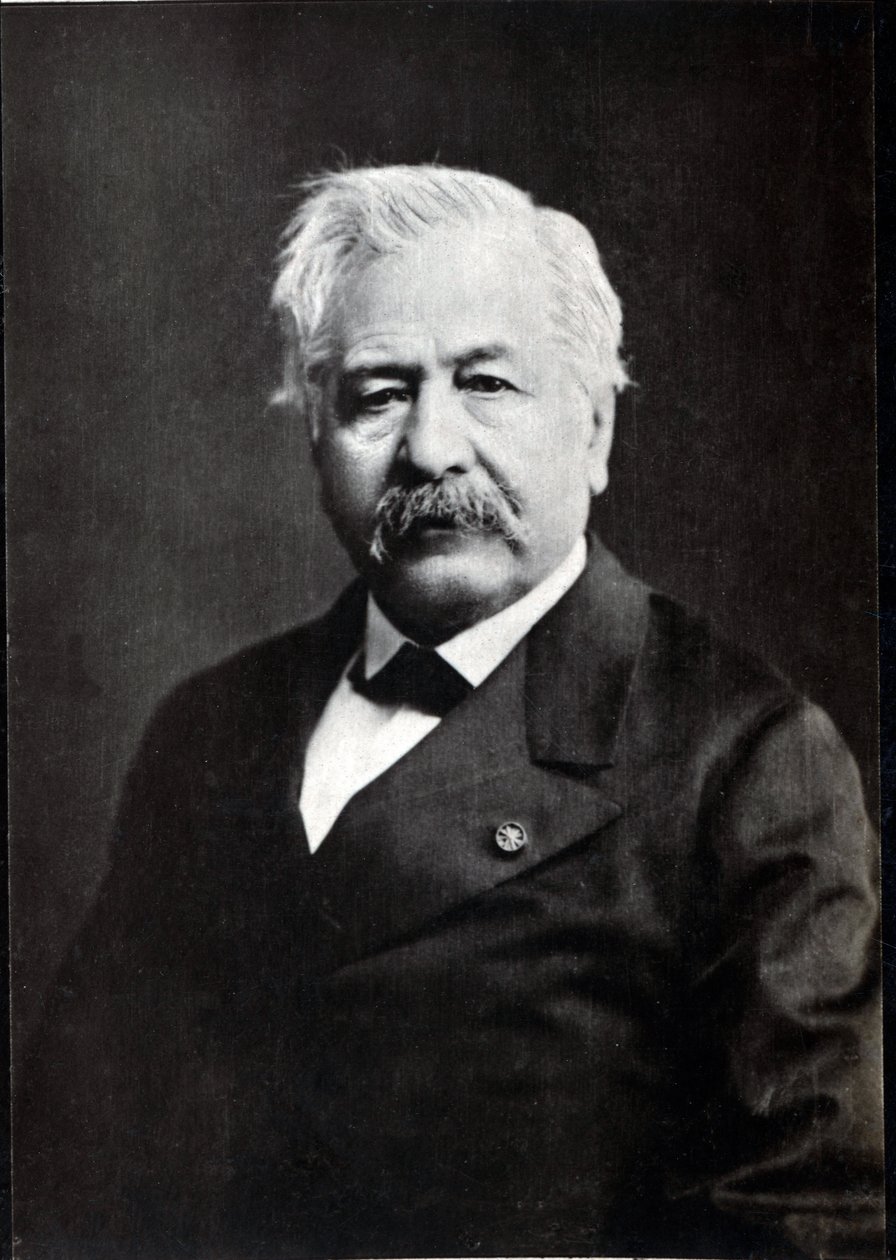 صورة فرديناند ماري ديليسبس (1805-1894) ، دبلوماسي فرنسي ومطور لقناة السويس. بواسطة مصور فرنسي