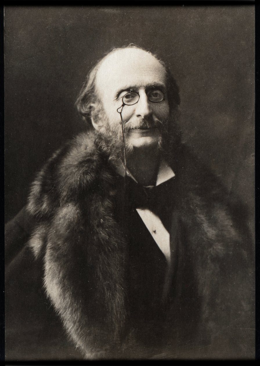 صورة لجاك أوفنباخ (1819-1880) ، ملحن وعازف تشيلسي فرنسي. بواسطة مصور فرنسي