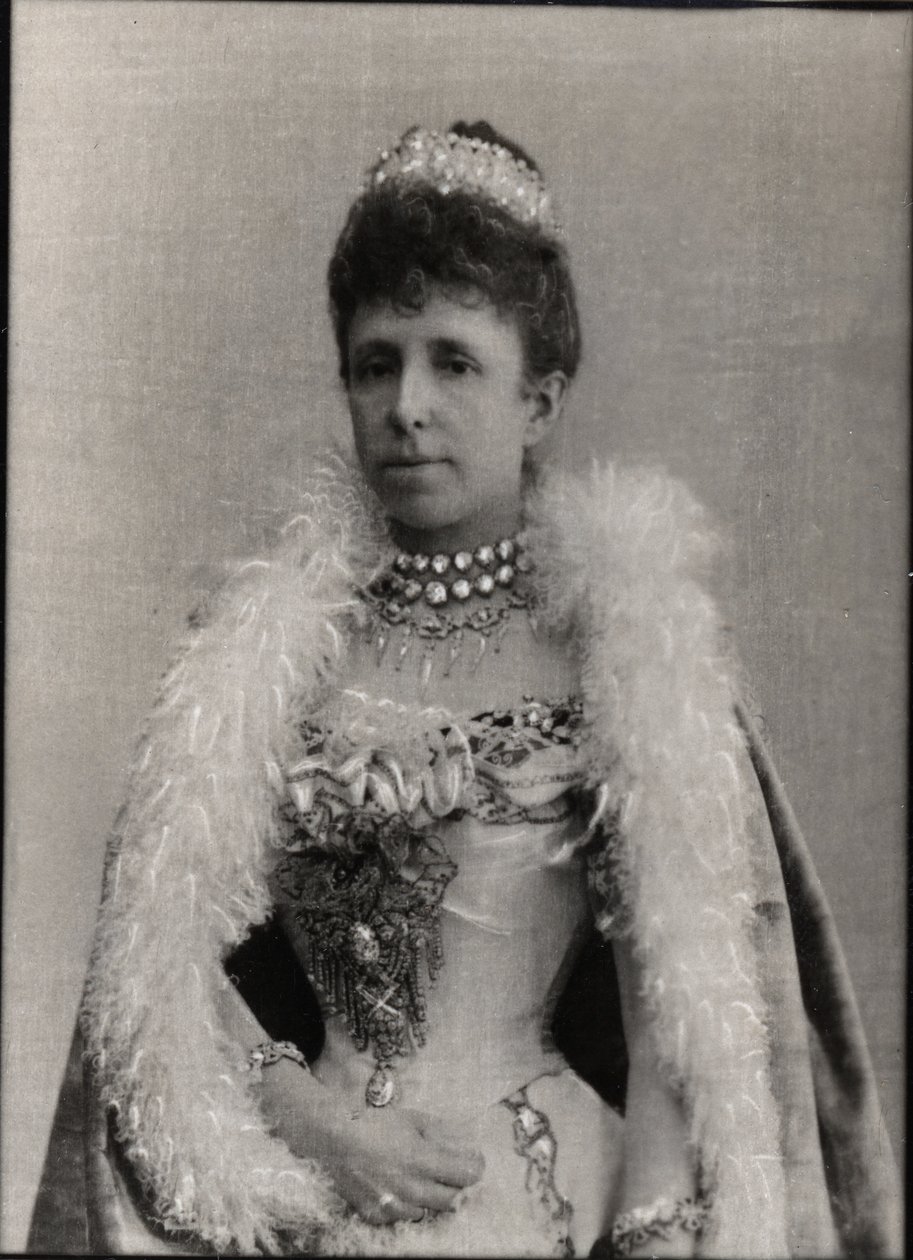 صورة لماريا كريستينا من النمسا (1858-1929) ، ريجنت ملكة إسبانيا. بواسطة مصور فرنسي