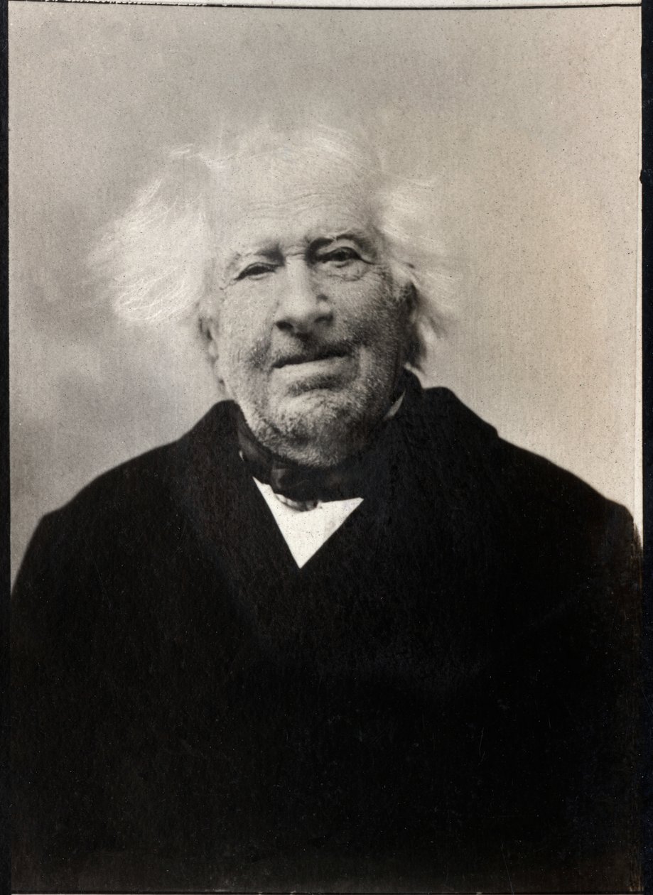 صورة لميشيل يوجين شيفرول (1786-1889) ، الكيميائي الفرنسي. بواسطة مصور فرنسي