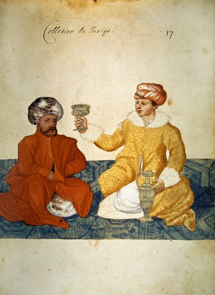 وجبة تركية خفيفة ، 1567 (مرحاض على ورق) بواسطة المدرسة الفرنسية
