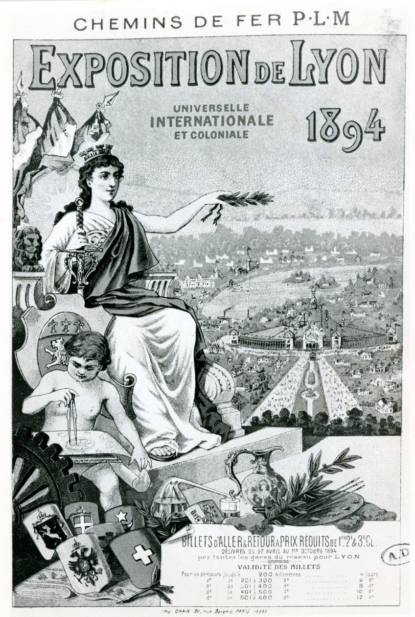 الإعلان عن معرض ليون ، 1894 بواسطة المدرسة الفرنسية