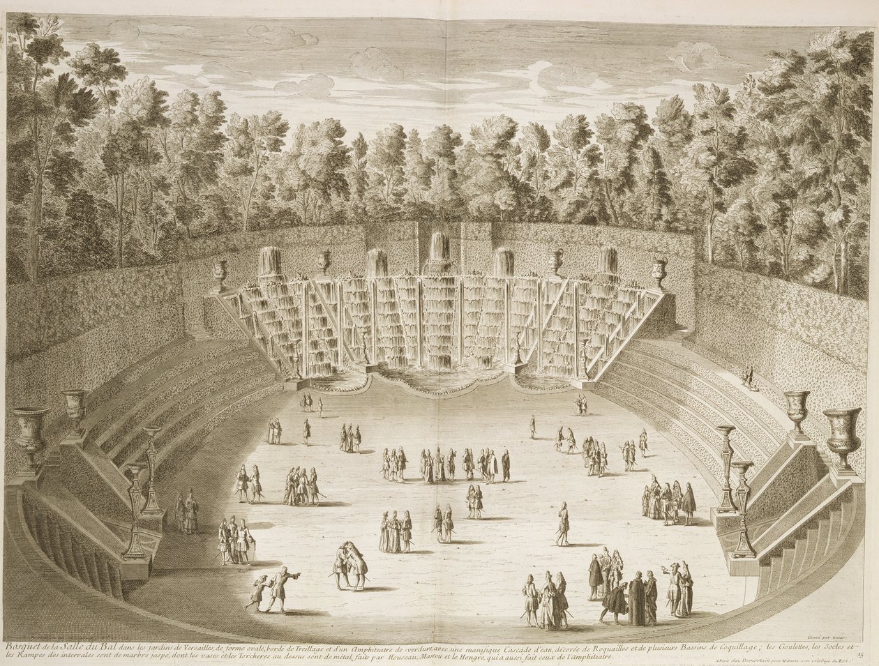 بستان قاعة الرقص ، فرساي ، c.1715 بواسطة المدرسة الفرنسية
