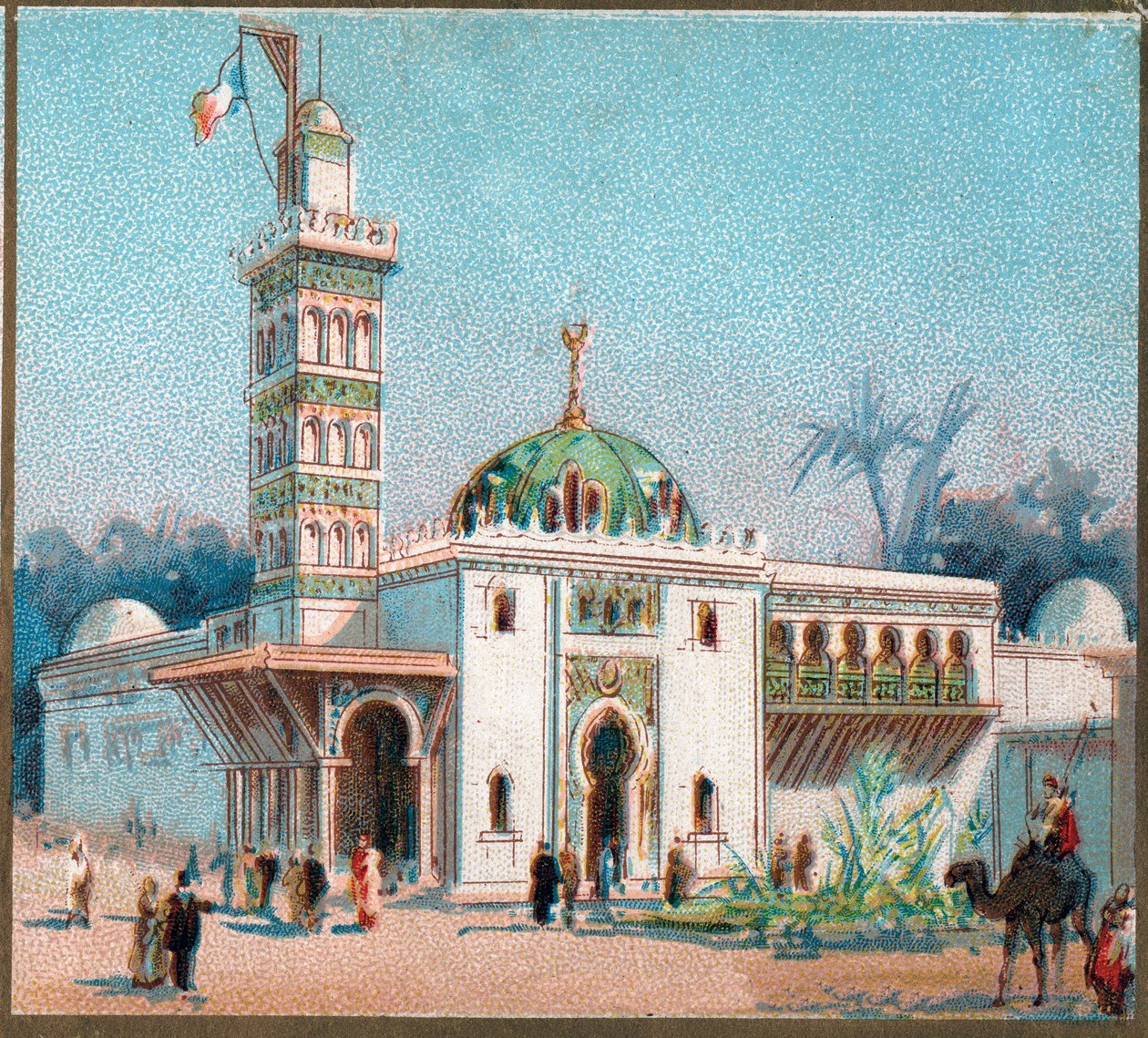 باريس. المعرض العالمي 1889: المسجد العربي. بواسطة المدرسة الفرنسية