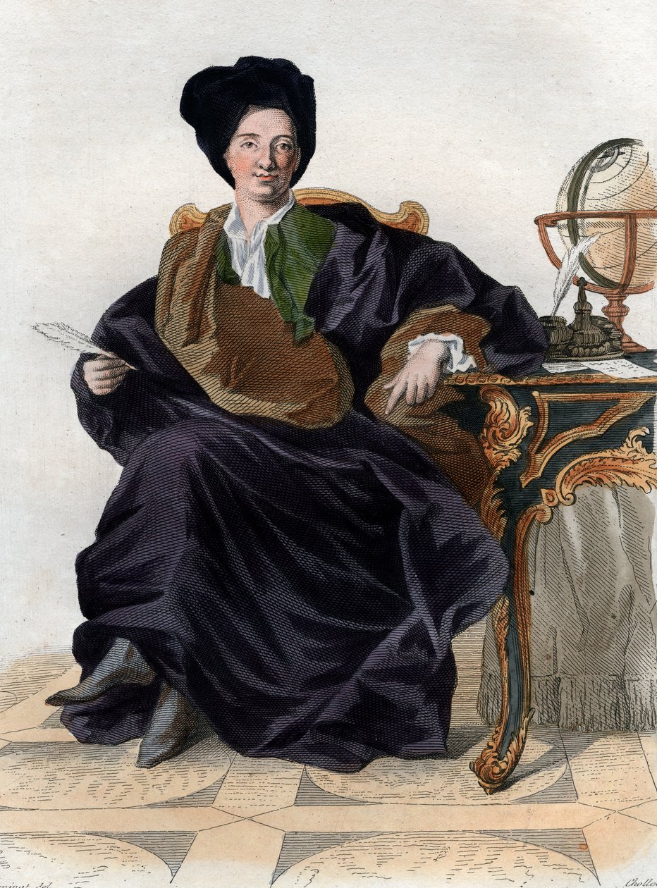 صورة برنار لو بوير (لو بوفييه) دي فونتينيل (1657-1757) ، كاتب فرنسي. بواسطة المدرسة الفرنسية
