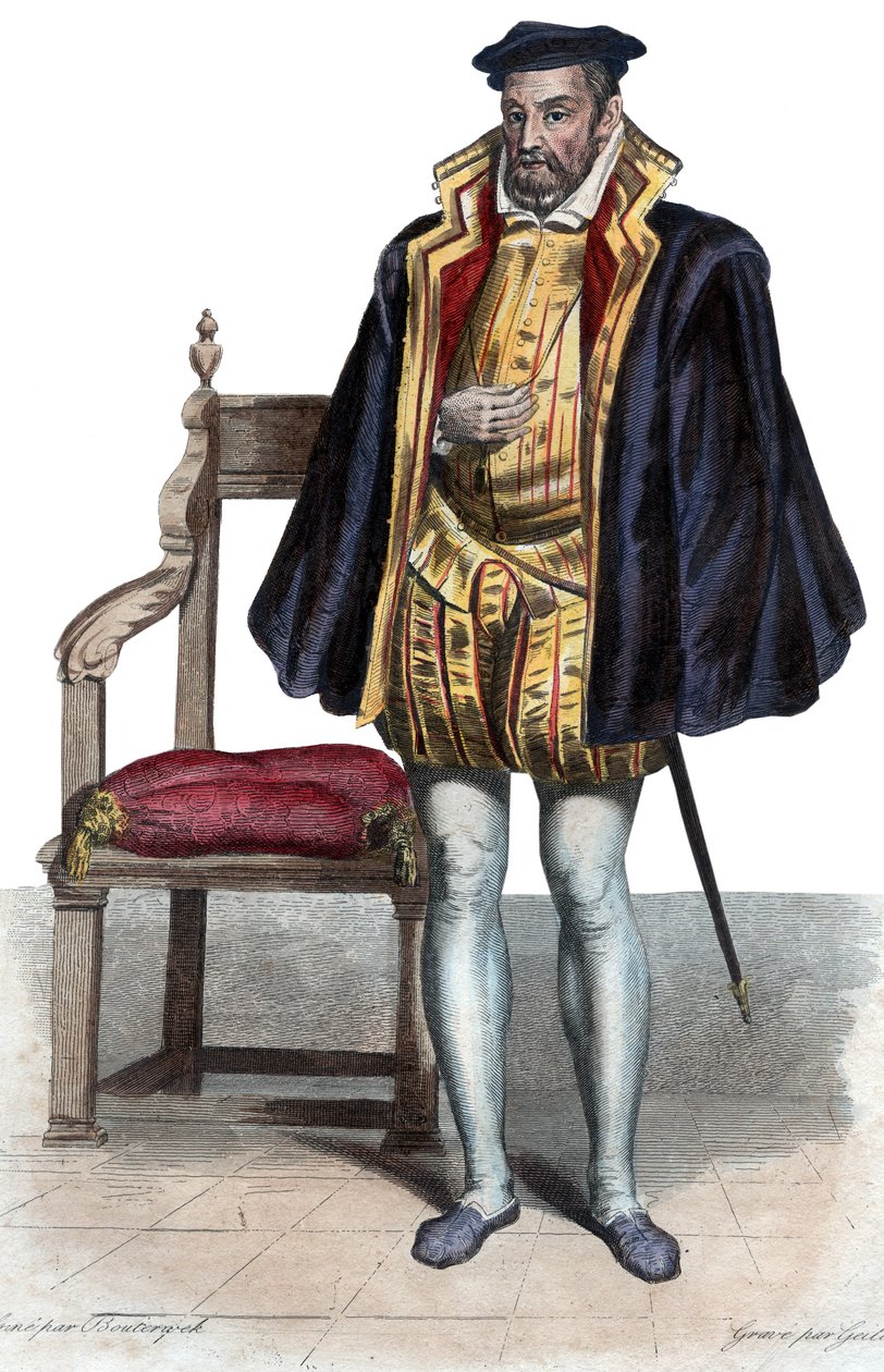 صورة لغاسبار الثاني دي كوليجني (1519-1572) ، النبيل الفرنسي والأدميرال. بواسطة المدرسة الفرنسية