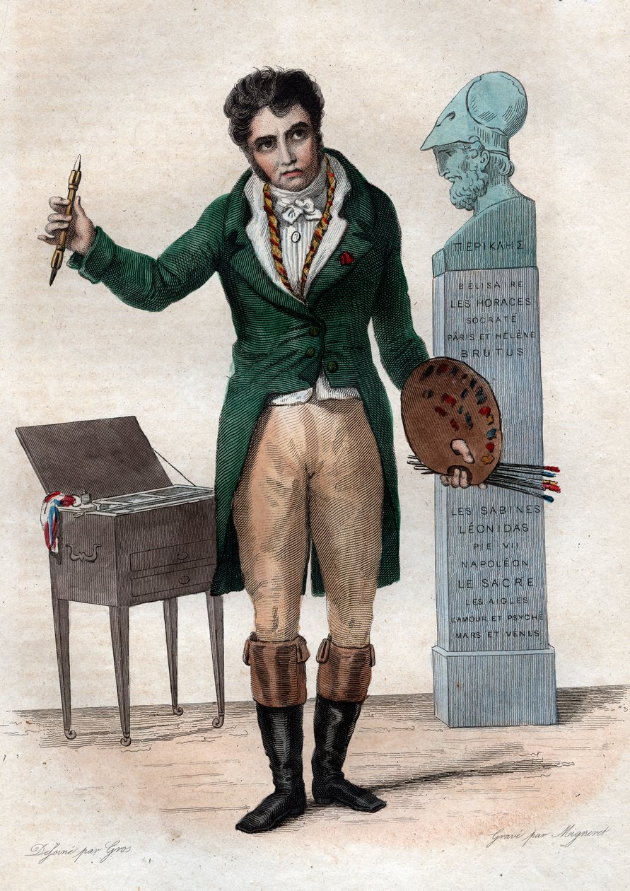 صورة لجاك لويس ديفيد (1748-1825) ، رسام فرنسي. بواسطة المدرسة الفرنسية
