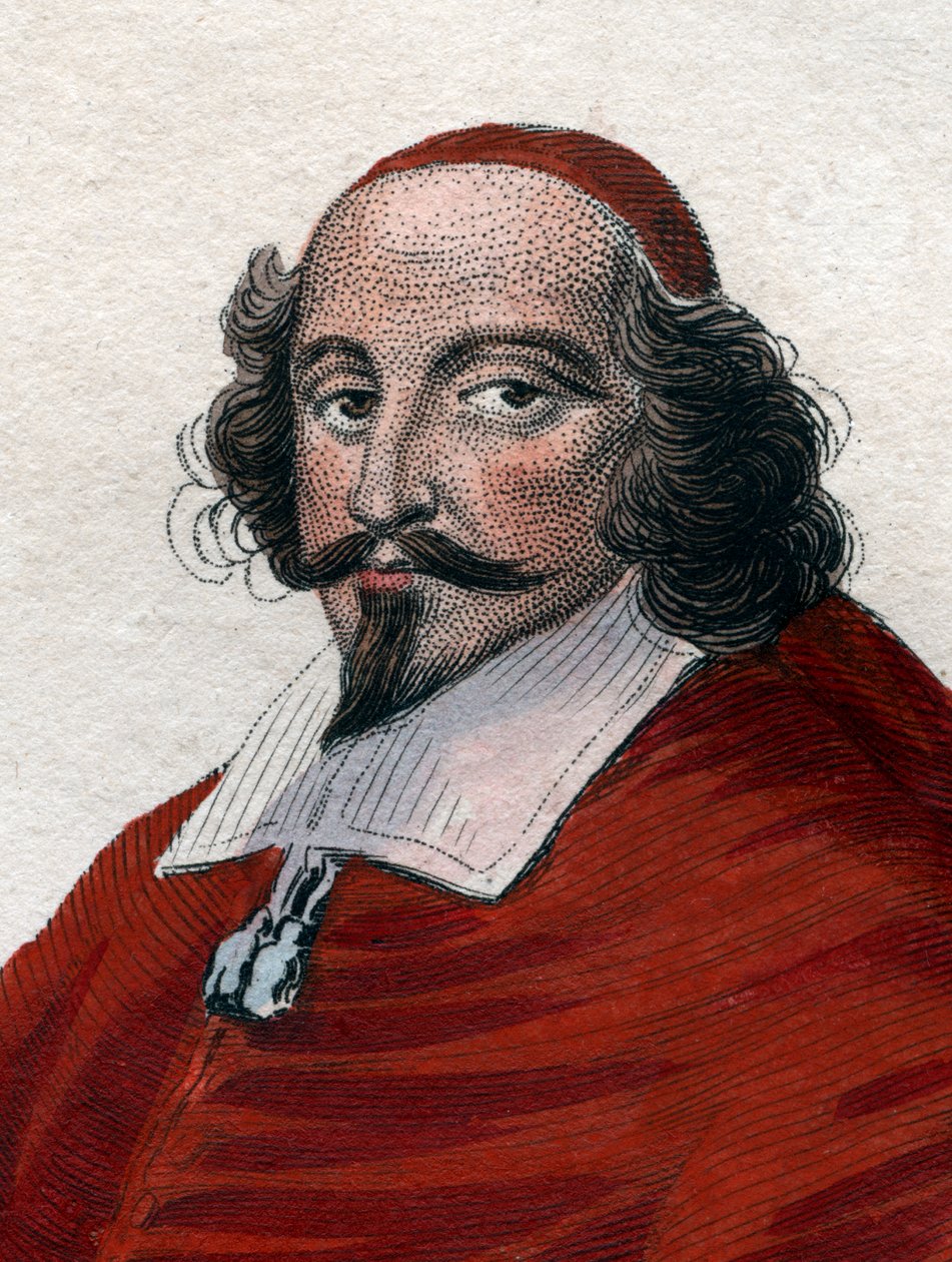 صورة لجول مازارين (1602-1661) ، الكاردينال الإيطالي الفرنسي والدبلوماسي والسياسي. بواسطة المدرسة الفرنسية