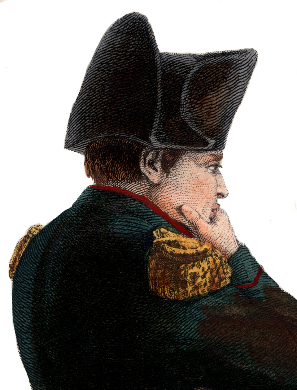صورة لنابليون الأول (1769-1821) في جزيرة سانت هيلانة. بواسطة المدرسة الفرنسية