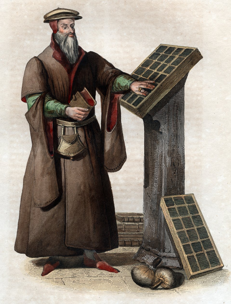 صورة لروبرت آي إستيين (روبرت ستيفنس) (1503-1559) ، طابعة فرنسية. بواسطة المدرسة الفرنسية