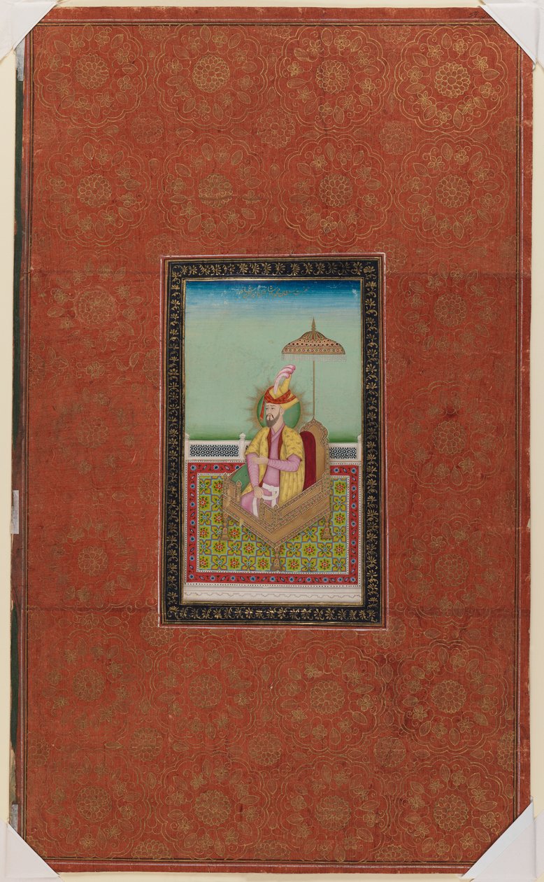 السلطان محمد ، نجل ميران شاه ، 1875-1900 (مرحاض غير شفاف وذهب على ورق) بواسطة المدرسة الهندية
