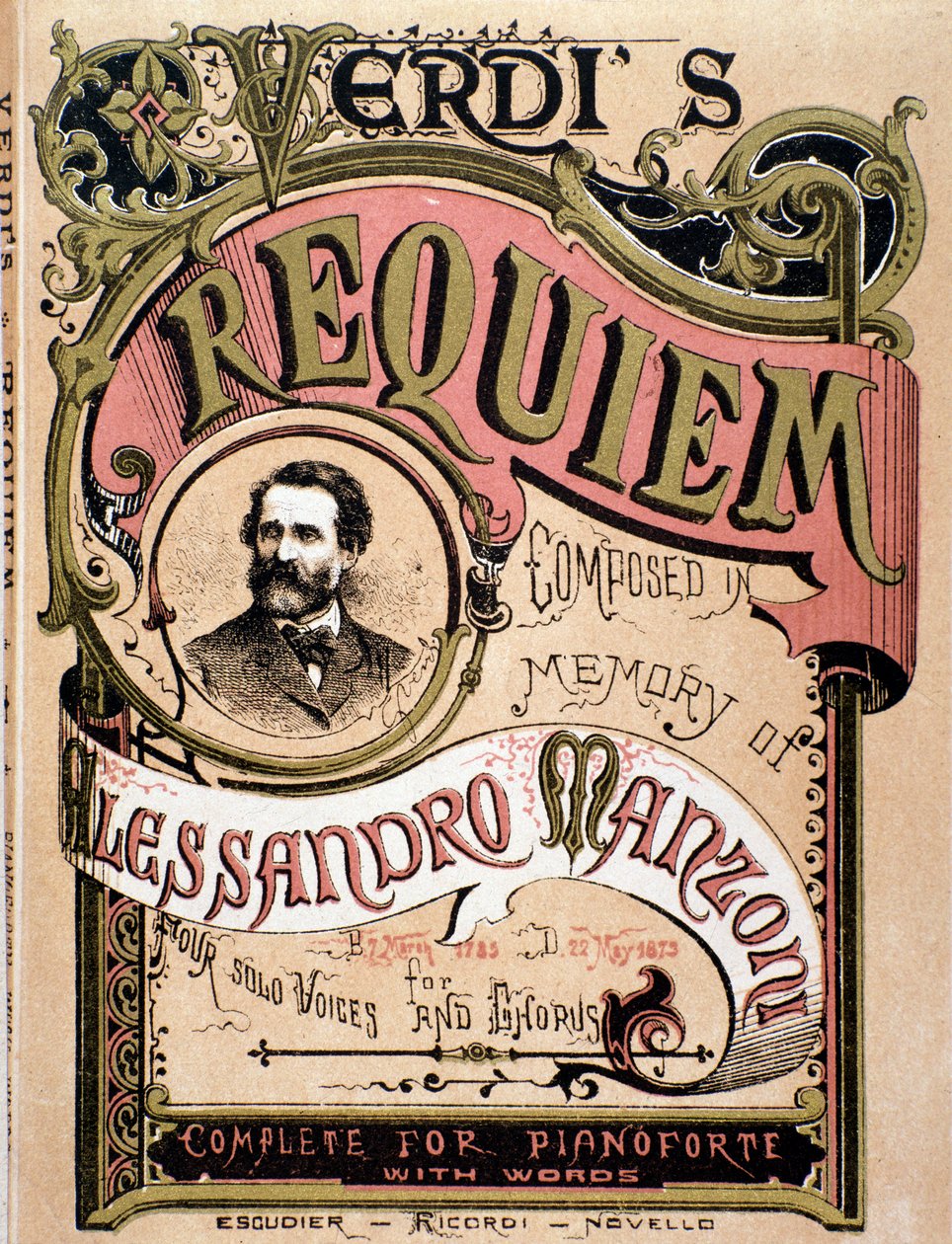 الواجهة الأمامية ل Verdis Requiem ، 1874 بواسطة المدرسة الايطالية