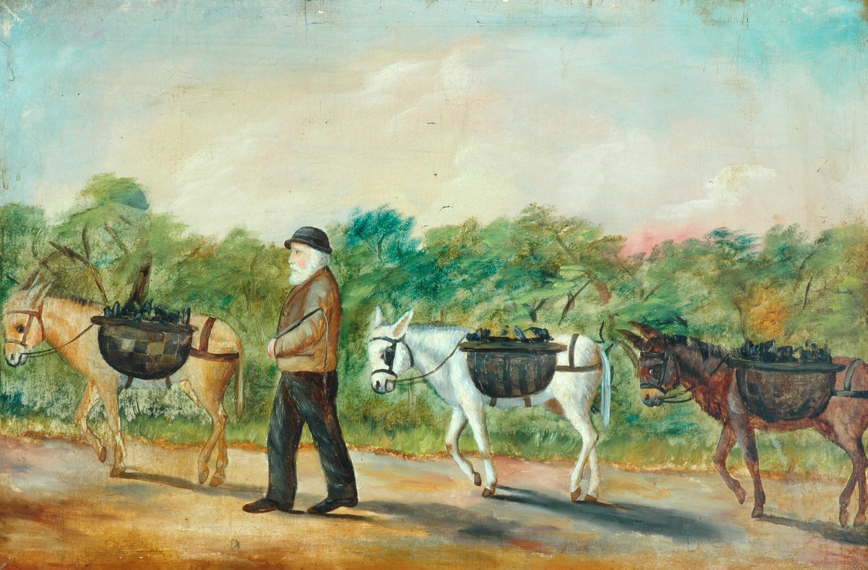 نقل الفحم إلى وادي شيبدين ، 1880 (رسم زيتي) بواسطة غير معروف