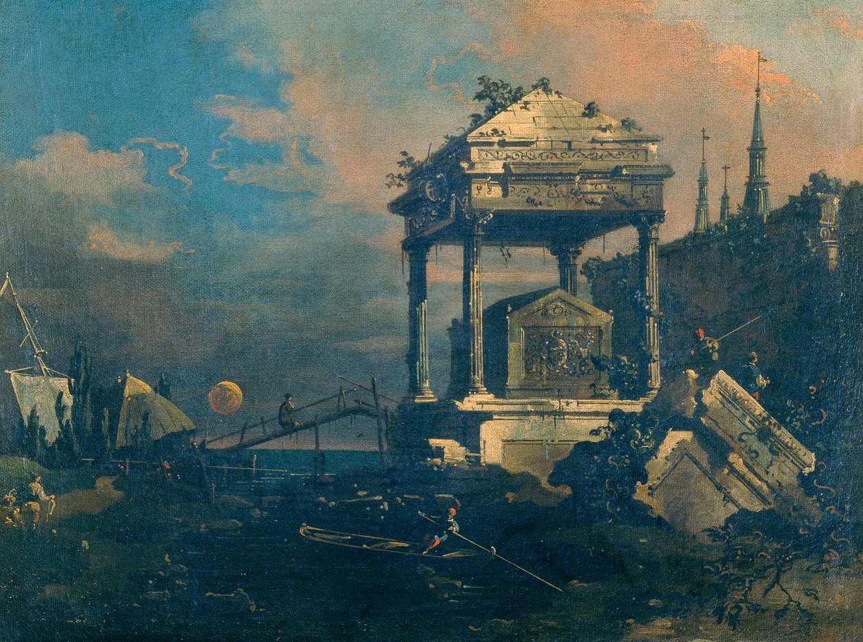 Capriccio مع قبر بواسطة قناة جيوفاني أنطونيو (كاناليتو)