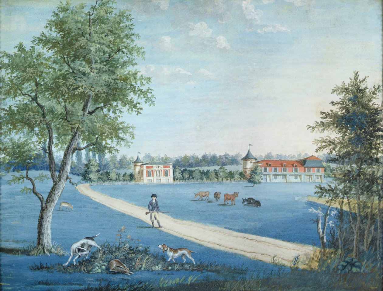 الصيد في Parc du Raincy ، c.1754-93 بواسطة 1717 1806 كارمونتيل