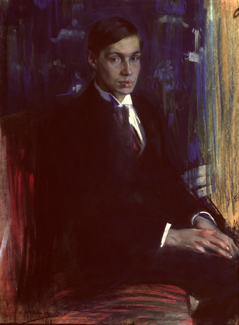 صورة لبوريس باسترناك (1890-1960) ، 1917 (باستيل على ورق) بواسطة AA Murashko