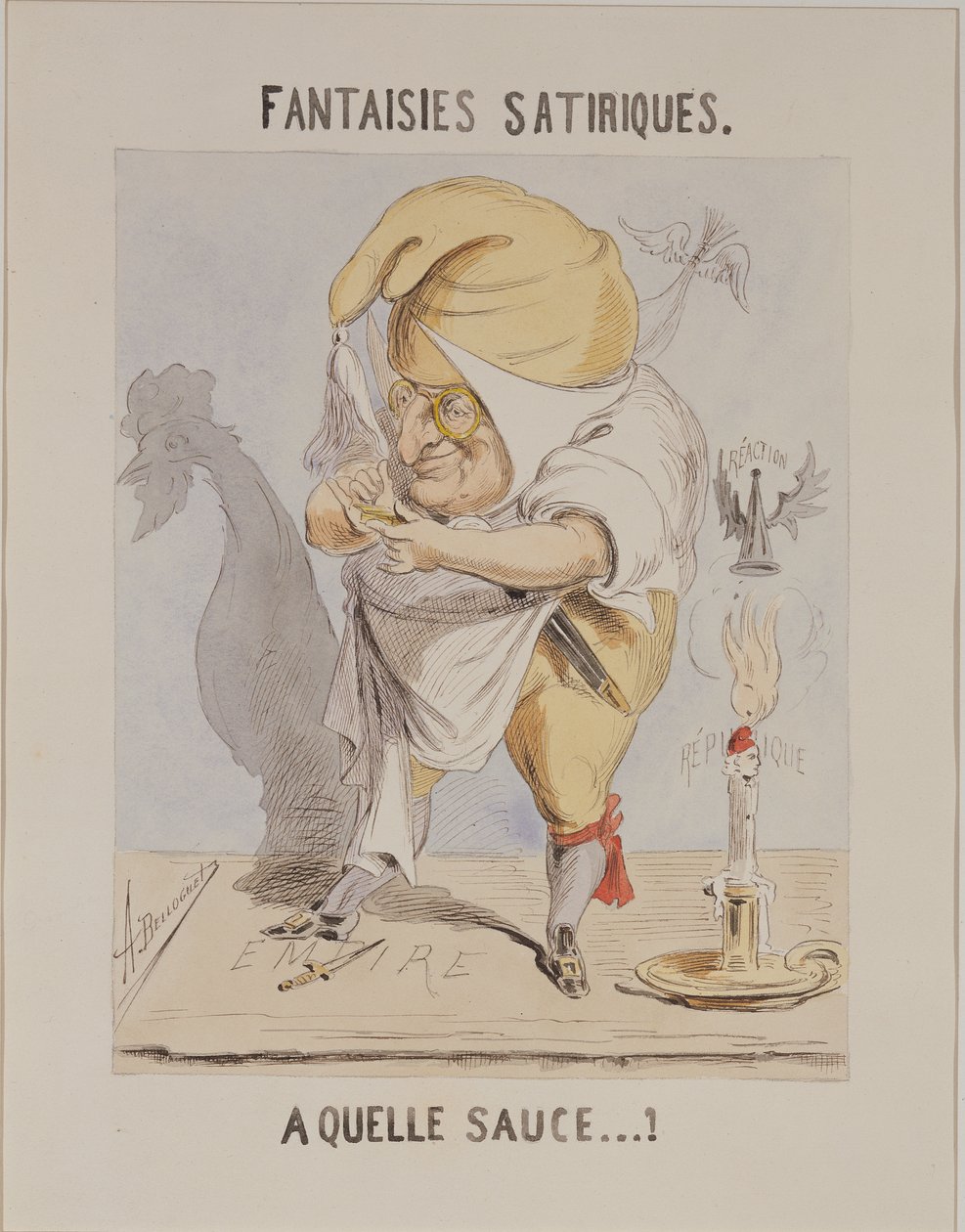 التخيلات الساخرة ، كاريكاتير أدولف ثيرز (1797-1877) بواسطة A. Belloguet
