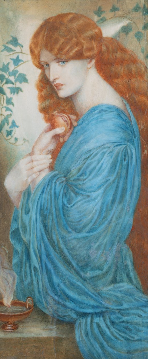 بروسربين بعد غابرييل دانتي روسيتي ، c.1890 (مرحاض على العاج) بواسطة أ. كورسي لالي