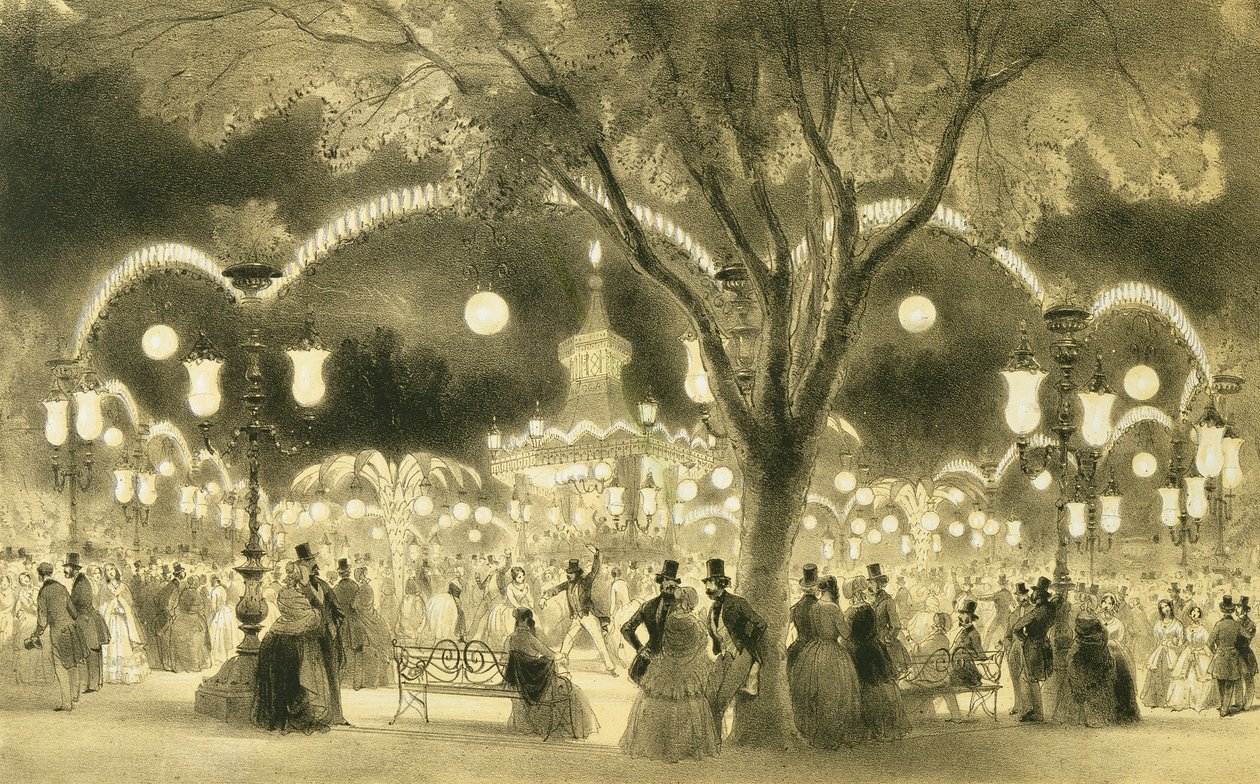 The Mabile Ball ، The Champs Elysees ، نشره أوغست بري بواسطة عميد