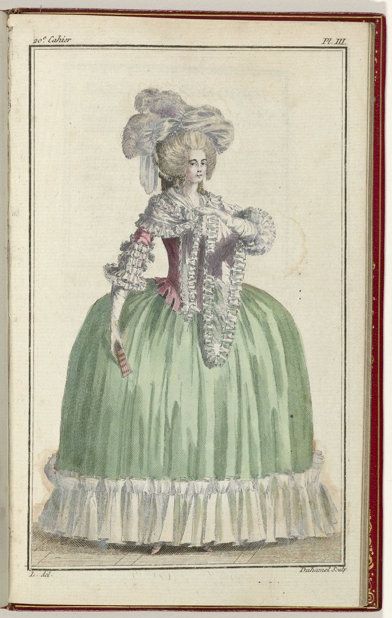 Cabinet des Modes أو Les Modes Nouvelles ، 1 سبتمبر 1786 ، رر. ثالثا بواسطة AB Duhamel
