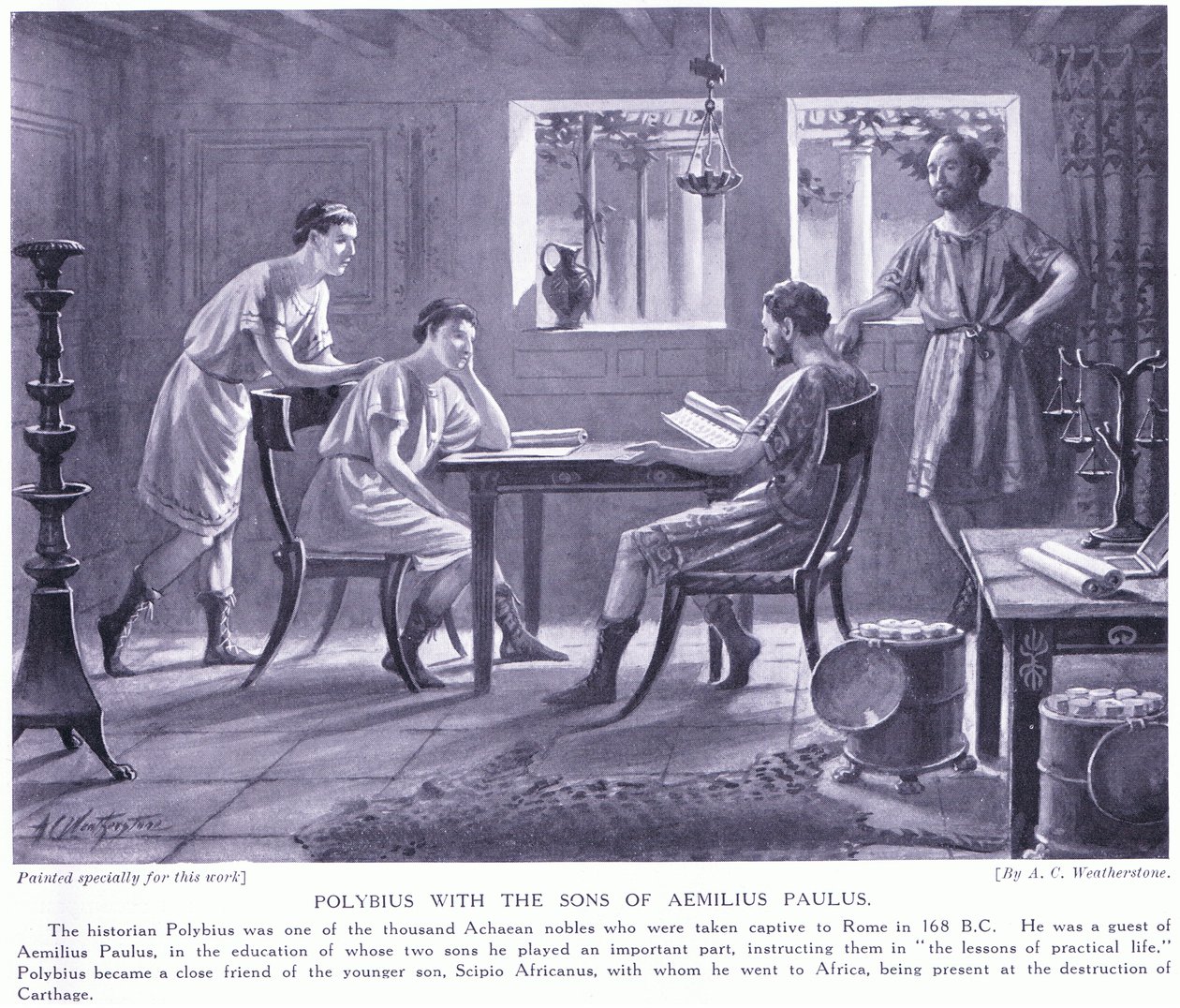 Polybius مع أبناء Aemilius Paulus بواسطة AC ويذرستون