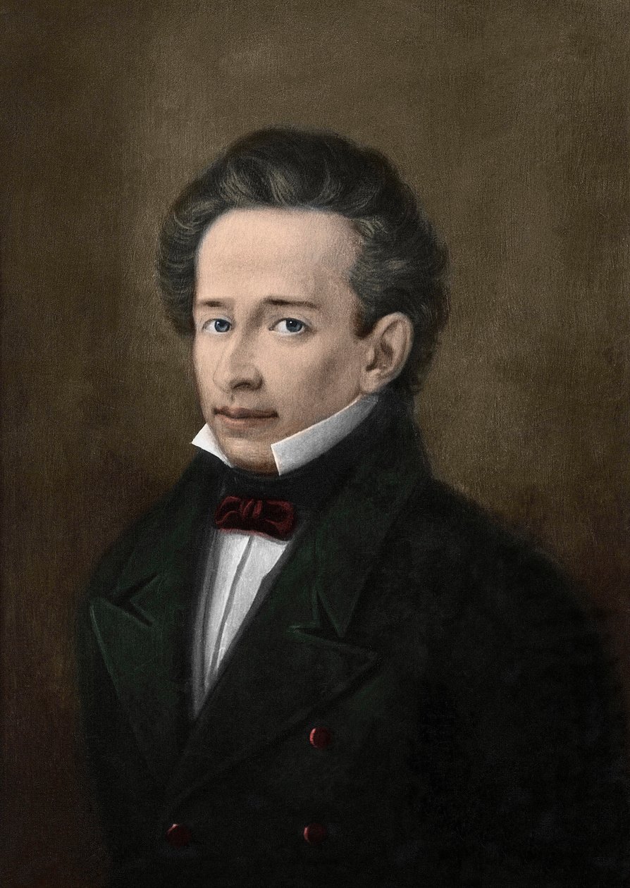 صورة لجياكومو ليوباردي (1798-1837) من صورة أ. فيراتزي - بواسطة أ (بعد) فيراتزي