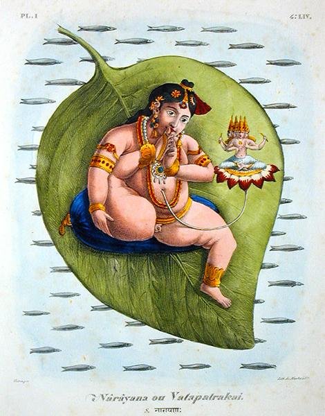 Narayana أو Vatapatrakai محفور بواسطة de Marlet (لون ليثو) بواسطة أ (بعد) الأقل