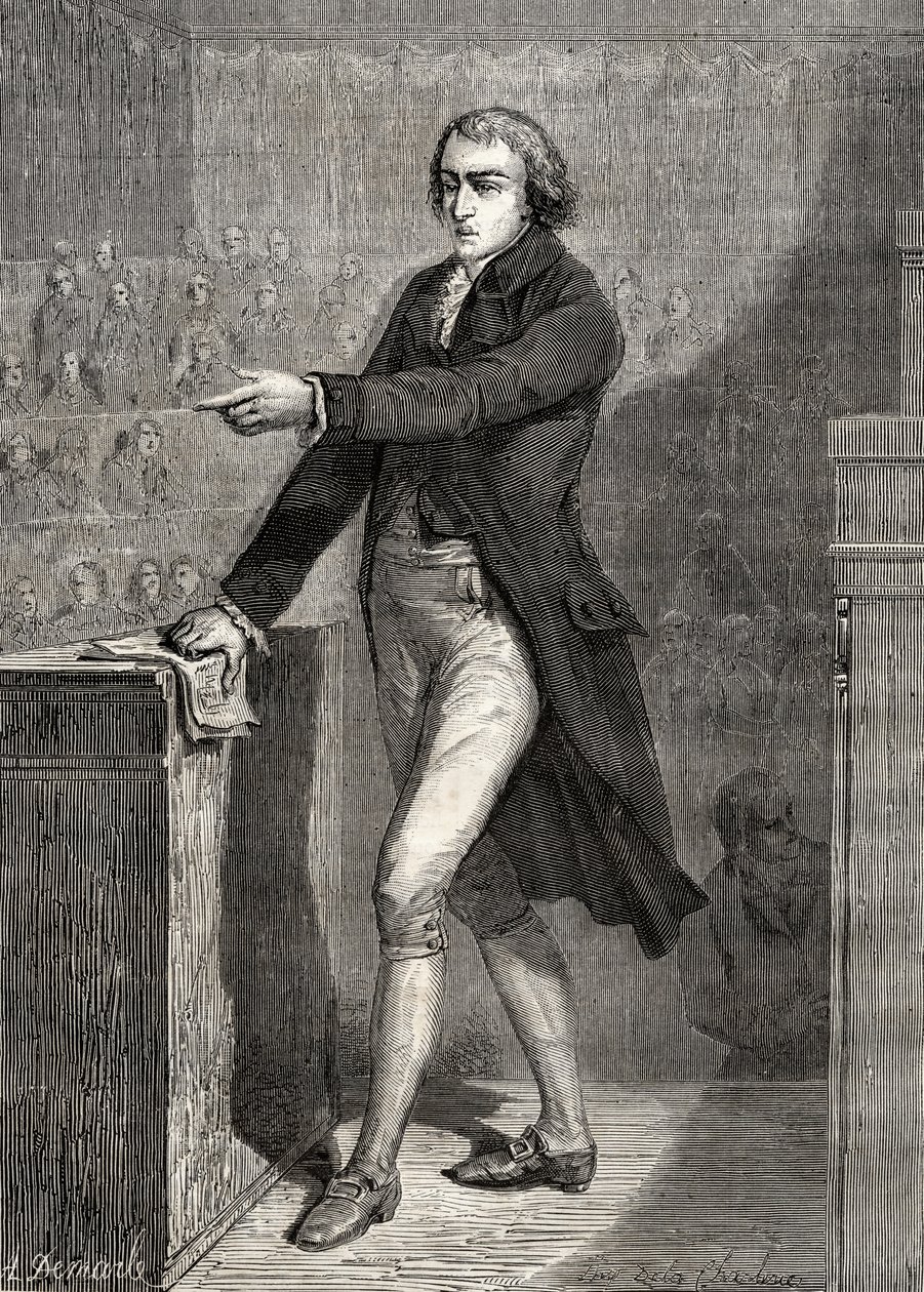 جان بابتيست لوفيت دي كوفراي ، نقش من قبل H. de la Charlerie ، من "Histoire de la Revolution Française" بواسطة Louis Blanc (1811-1882) بواسطة A. Demarle