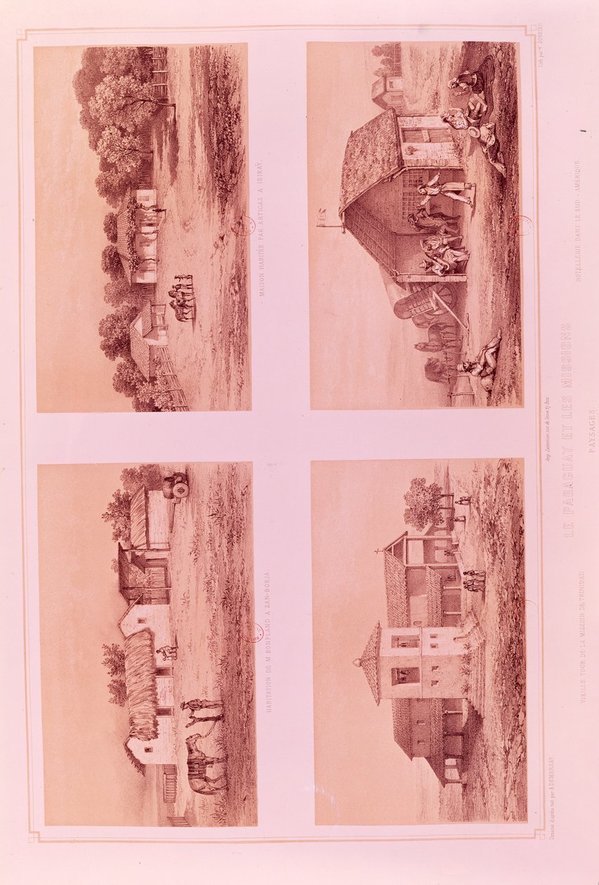 باراغواي ومهماتها ، نقشها فريدريك سوريو (1807-71) (ليثو) بواسطة أ. ديميرساي